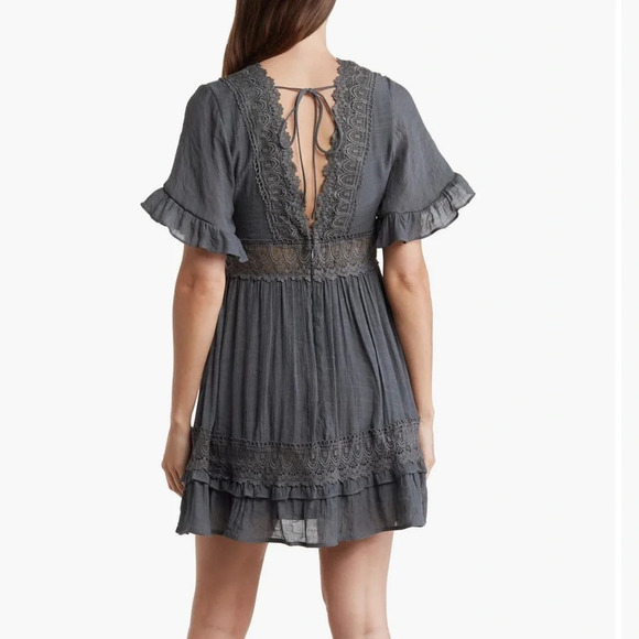 Wishlist Apparel Gray Boho Dress (Medium) - Picture 4 of 4